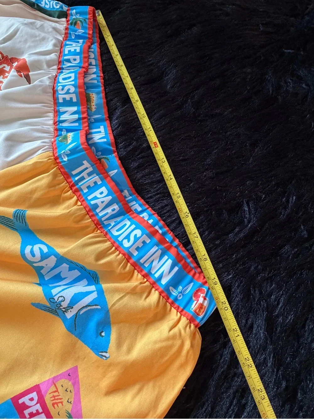 Tropical Coral Island Graphic Lounge Pants - Yellow & Cream